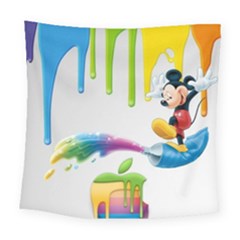 Mickey Mouse, Apple Iphone, Disney, Logo Square Tapestry (large) by nateshop