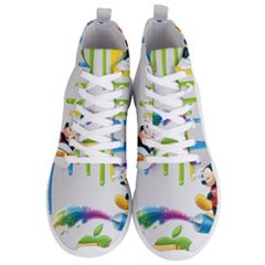 Mickey Mouse, Apple Iphone, Disney, Logo Men s Lightweight High Top Sneakers by nateshop