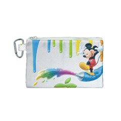 Mickey Mouse, Apple Iphone, Disney, Logo Canvas Cosmetic Bag (small) by nateshop