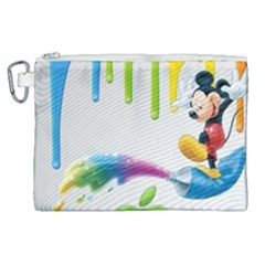 Mickey Mouse, Apple Iphone, Disney, Logo Canvas Cosmetic Bag (xl) by nateshop