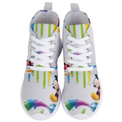 Mickey Mouse, Apple Iphone, Disney, Logo Women s Lightweight High Top Sneakers by nateshop