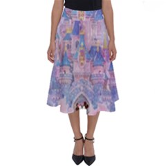 Disney Castle, Mickey And Minnie Perfect Length Midi Skirt