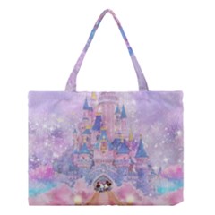 Disney Castle, Mickey And Minnie Medium Tote Bag by nateshop