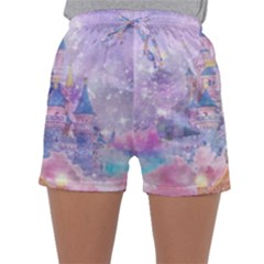 Disney Castle, Mickey And Minnie Sleepwear Shorts by nateshop