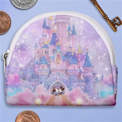 Disney Castle, Mickey And Minnie Horseshoe Style Canvas Pouch by nateshop