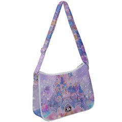 Disney Castle, Mickey And Minnie Zip Up Shoulder Bag by nateshop