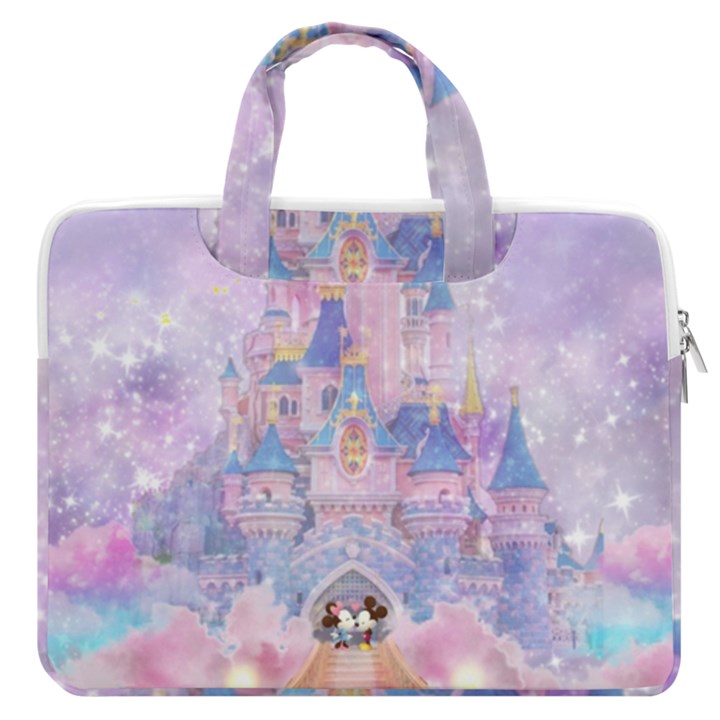 Disney Castle, Mickey And Minnie MacBook Pro 16  Double Pocket Laptop Bag 