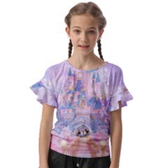 Disney Castle, Mickey And Minnie Kids  Cut Out Flutter Sleeves by nateshop