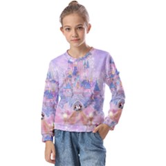 Disney Castle, Mickey And Minnie Kids  Long Sleeve T-shirt With Frill 