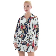 Mickey Mouse, Cartoon, Cartoon Character Women s Long Sleeve Casual Dress by nateshop