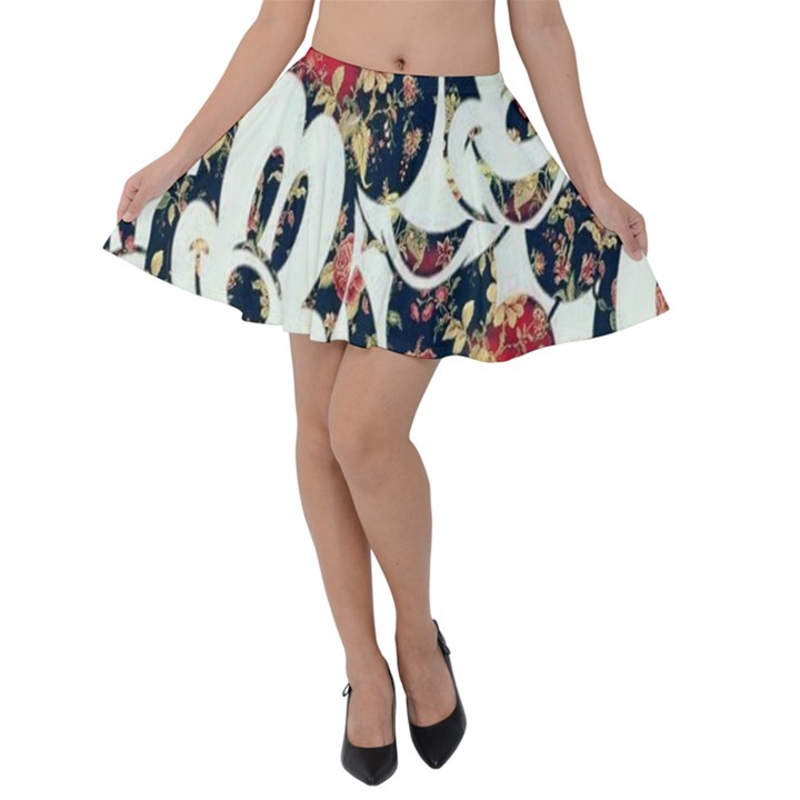 Mickey Mouse, Cartoon, Cartoon Character Velvet Skater Skirt