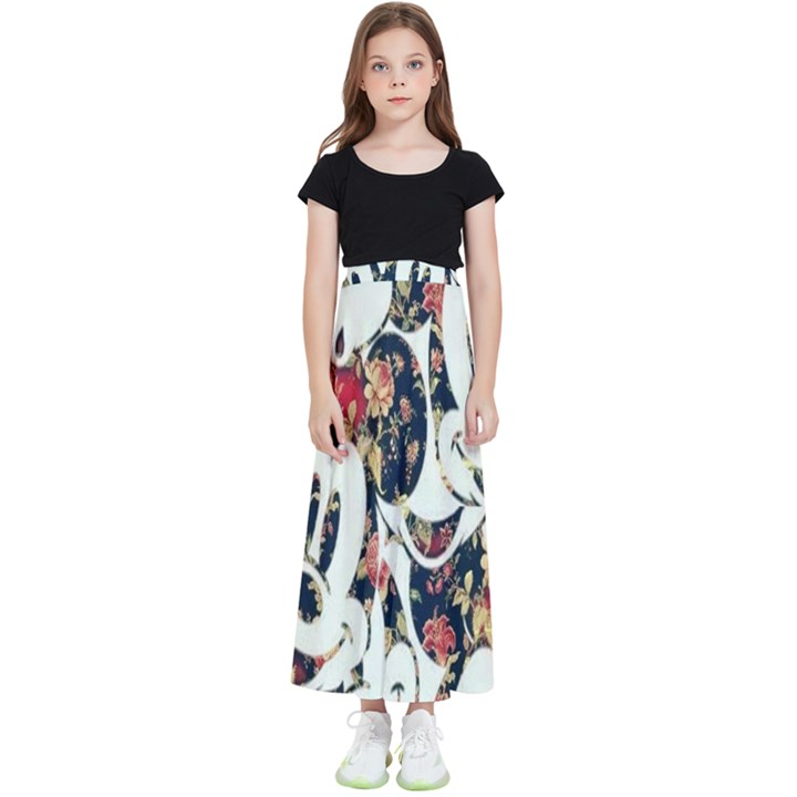 Mickey Mouse, Cartoon, Cartoon Character Kids  Flared Maxi Skirt