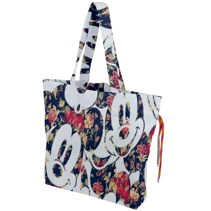 Mickey Mouse, Cartoon, Cartoon Character Drawstring Tote Bag