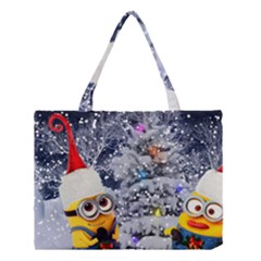 Minions Christmas, Merry Christmas, Minion Christmas Medium Tote Bag by nateshop