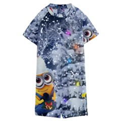 Minions Christmas, Merry Christmas, Minion Christmas Kids  Boyleg Half Suit Swimwear