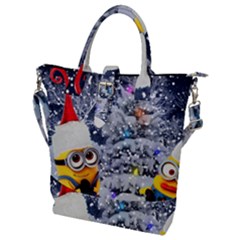 Minions Christmas, Merry Christmas, Minion Christmas Buckle Top Tote Bag