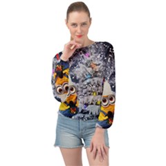 Minions Christmas, Merry Christmas, Minion Christmas Banded Bottom Chiffon Top