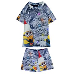 Minions Christmas, Merry Christmas, Minion Christmas Kids  Swim T-shirt And Shorts Set