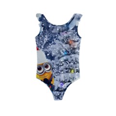 Minions Christmas, Merry Christmas, Minion Christmas Kids  Frill Swimsuit