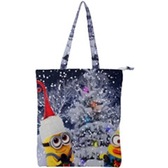 Minions Christmas, Merry Christmas, Minion Christmas Double Zip Up Tote Bag