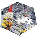 Minions Christmas, Merry Christmas, Minion Christmas Wooden Puzzle Hexagon View2