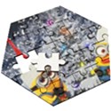 Minions Christmas, Merry Christmas, Minion Christmas Wooden Puzzle Hexagon View3