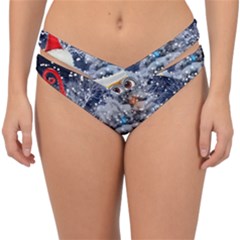 Minions Christmas, Merry Christmas, Minion Christmas Double Strap Halter Bikini Bottoms