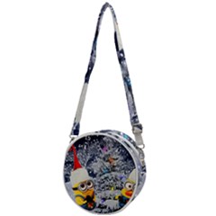 Minions Christmas, Merry Christmas, Minion Christmas Crossbody Circle Bag