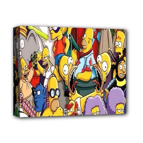 The Simpsons, Cartoon, Crazy, Dope Deluxe Canvas 14  X 11  (stretched) by nateshop