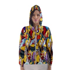 The Simpsons, Cartoon, Crazy, Dope Women s Hooded Windbreaker