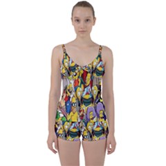 The Simpsons, Cartoon, Crazy, Dope Tie Front Two Piece Tankini by nateshop