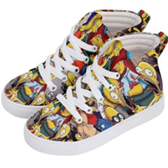 The Simpsons, Cartoon, Crazy, Dope Kids  Hi-top Skate Sneakers by nateshop