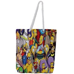 The Simpsons, Cartoon, Crazy, Dope Full Print Rope Handle Tote (large) by nateshop