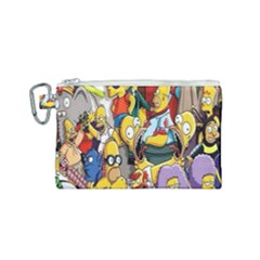 The Simpsons, Cartoon, Crazy, Dope Canvas Cosmetic Bag (small) by nateshop