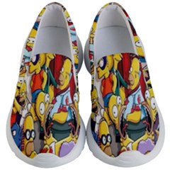 The Simpsons, Cartoon, Crazy, Dope Kids Lightweight Slip Ons by nateshop