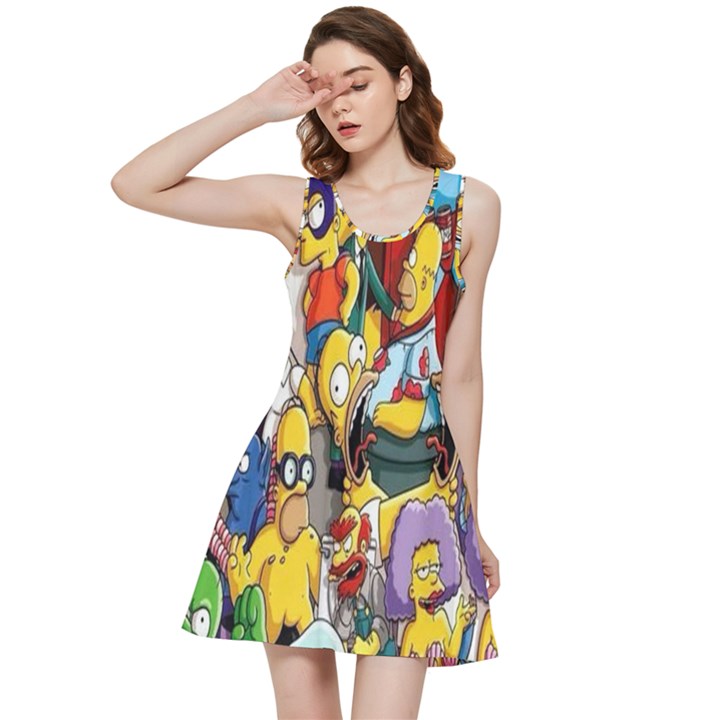 The Simpsons, Cartoon, Crazy, Dope Inside Out Racerback Dress