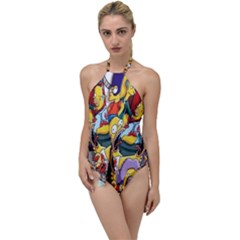 The Simpsons, Cartoon, Crazy, Dope Go With The Flow One Piece Swimsuit by nateshop