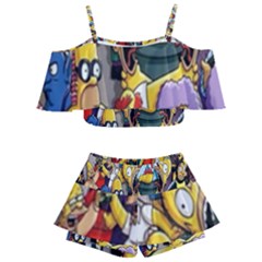 The Simpsons, Cartoon, Crazy, Dope Kids  Off Shoulder Skirt Bikini by nateshop