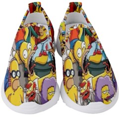 The Simpsons, Cartoon, Crazy, Dope Kids  Slip On Sneakers by nateshop