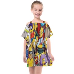 The Simpsons, Cartoon, Crazy, Dope Kids  One Piece Chiffon Dress by nateshop