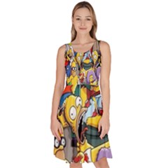 The Simpsons, Cartoon, Crazy, Dope Knee Length Skater Dress With Pockets by nateshop