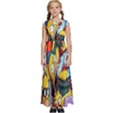 The Simpsons, Cartoon, Crazy, Dope Kids  Satin Sleeveless Maxi Dress View1