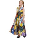 The Simpsons, Cartoon, Crazy, Dope Kids  Satin Sleeveless Maxi Dress View2