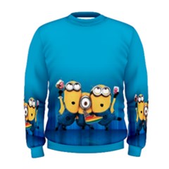 Minions, Blue, Cartoon, Cute, Friends Men s Sweatshirt