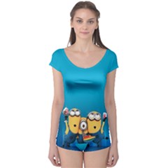 Minions, Blue, Cartoon, Cute, Friends Boyleg Leotard  by nateshop