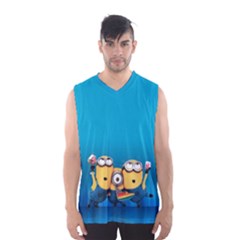 Minions, Blue, Cartoon, Cute, Friends Men s Basketball Tank Top by nateshop