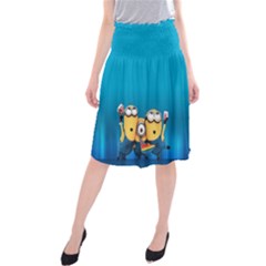 Minions, Blue, Cartoon, Cute, Friends Midi Beach Skirt by nateshop