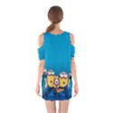 Minions, Blue, Cartoon, Cute, Friends Shoulder Cutout One Piece Dress View2