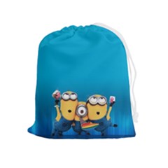 Minions, Blue, Cartoon, Cute, Friends Drawstring Pouch (xl) by nateshop