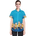 Minions, Blue, Cartoon, Cute, Friends Women s Short Sleeve Shirt View1